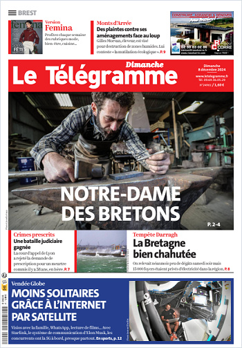 Le Télégramme (7 Éditions) Du Dimanche 8 Décembre 2024