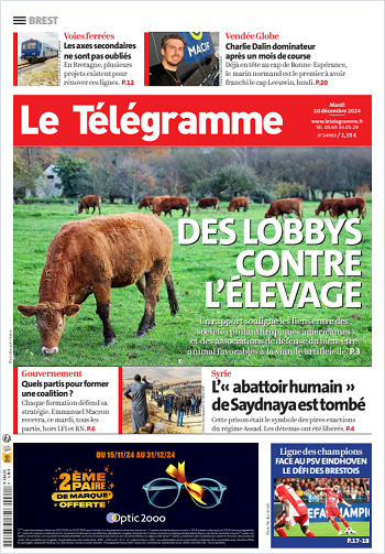 Le Télégramme (7 Éditions) Du Mardi 10 Décembre 2024
