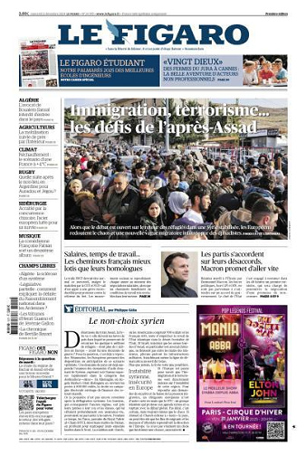 Le Figaro du Mercredi 11 Décembre 2024