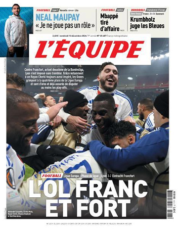 L’equipe du Vendredi 13 Décembre 2024