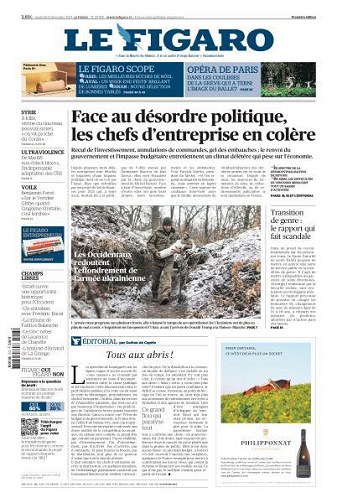 Le Figaro du Vendredi 13 Décembre 2024