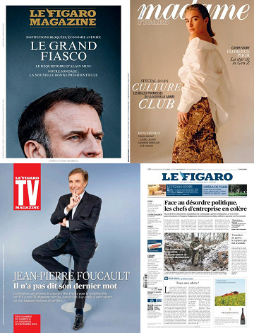 Pack Le Figaro et ses 3 suppléments - Vendredi 13 Décembre 2024