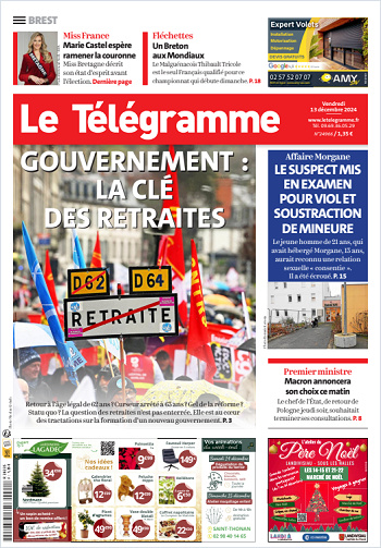 Le Télégramme (7 Éditions) Du Vendredi 13 Décembre 2024