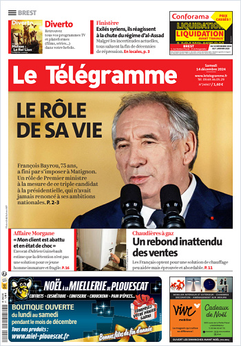 Le Télégramme (7 Éditions) Du Samedi 14 Décembre 2024