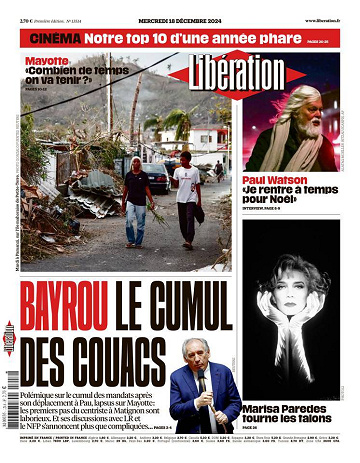Libération du Mercredi 18 Décembre 2024