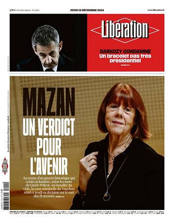 Libération du Jeudi 19 Décembre 2024