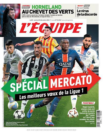 L’equipe du Vendredi 20 Décembre 2024