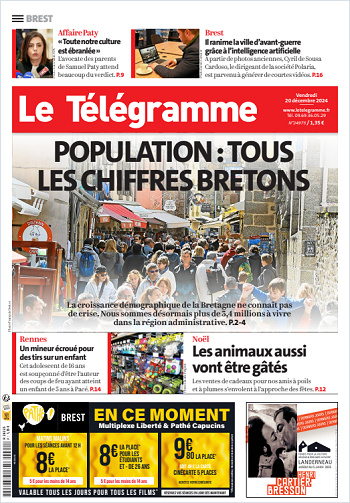 Le Télégramme (7 Éditions) Du Vendredi 20 Décembre 2024