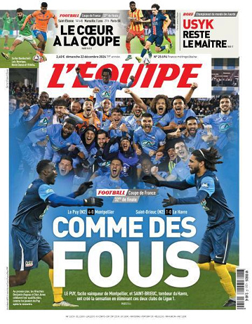 L’equipe du Dimanche 22 Décembre 2024