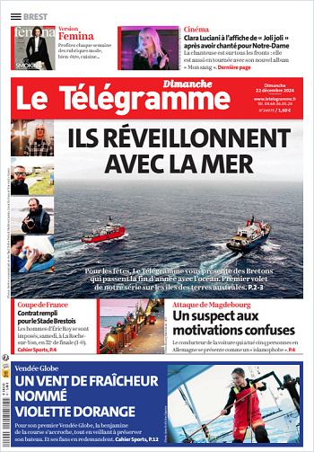 Le Télégramme (7 Éditions) Du Dimanche 22 Décembre 2024