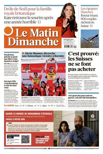 Le Matin Dimanche - 29 Décembre 2024
