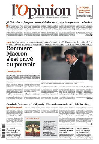 L’Opinion - 30 Décembre 2024