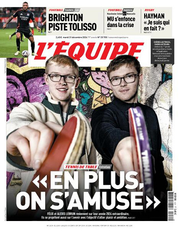L’equipe du Mardi 31 Décembre 2024