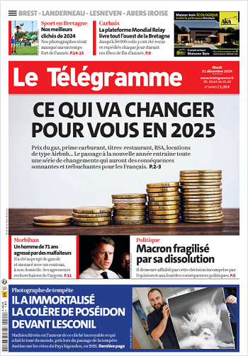 Le Télégramme (7 Éditions) Du Mardi 31 Décembre 2024