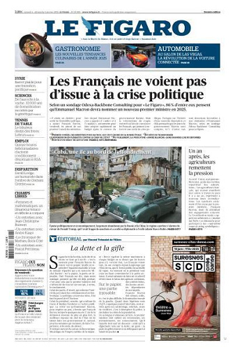 Le Figaro du Samedi 4 et Dimanche 5 Janvier 2025