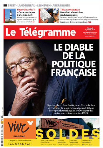 Le Télégramme (7 Éditions) Du Mercredi 8 Janvier 2025