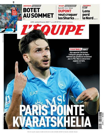 L’equipe du Vendredi 10 Janvier 2025