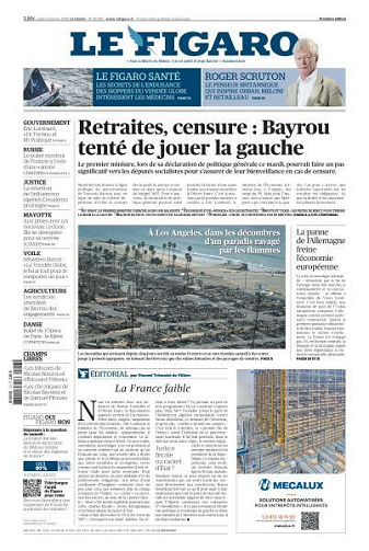 Le Figaro du Lundi 13 Janvier 2025