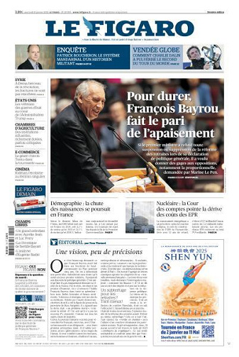 Le Figaro du Mercredi 15 Janvier 2025