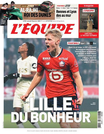 L’equipe du Samedi 18 Janvier 2025