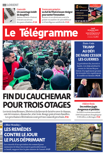 Le Télégramme (6 Éditions) - 20 Janvier 2025