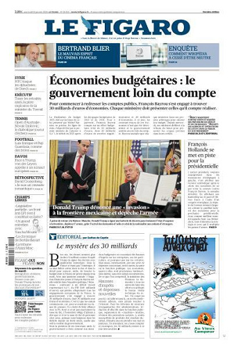 Le Figaro du Mercredi 22 Janvier 2025