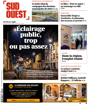 Sud Ouest (10 éditions) - 22 Janvier 2025