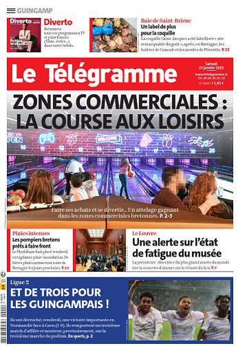 Le Télégramme (6 Éditions) - 25 Janvier 2025