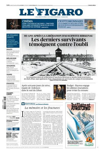 Le Figaro du Lundi 27 Janvier 2025