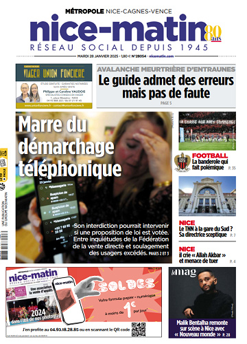 Nice-Matin, Var-Matin, Monaco-Matin - 28 Janvier 2025