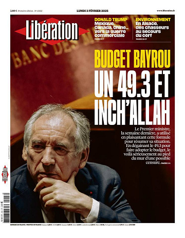 Libération du Lundi 3 Février 2025