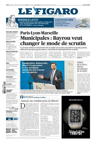 Le Figaro du Samedi 15 et Dimanche 16 Février 2025