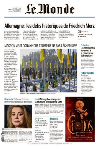 Le Monde du Mardi 25 Février 2025