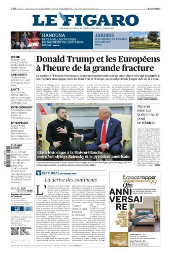 Le Figaro du Samedi 1er et Dimanche 2 Mars 2025