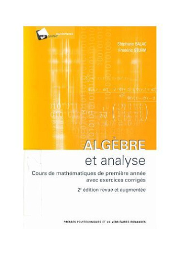 Algèbre et analyse - Stéphane Balac, Frédéric Sturm (2003)