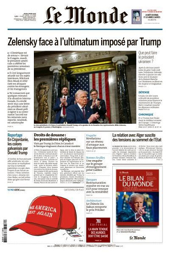 Le Monde du Jeudi 6 Mars 2025