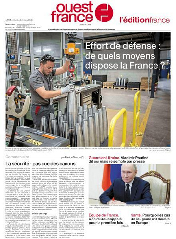 Ouest-France Édition France - 14 Mars 2025