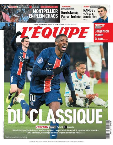 L’equipe du Lundi 17 Mars 2025