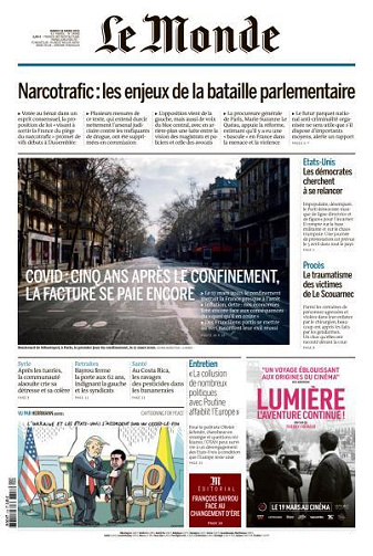 Le Monde du Mardi 18 Mars 2025