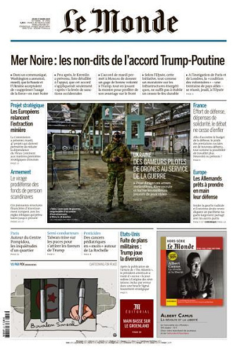 Le Monde du Jeudi 27 Mars 2025