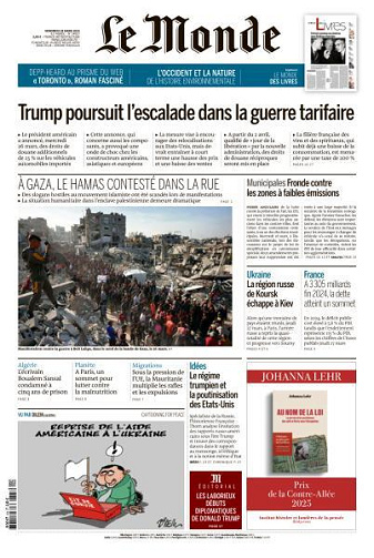 Le Monde du Vendredi 28 Mars 2025