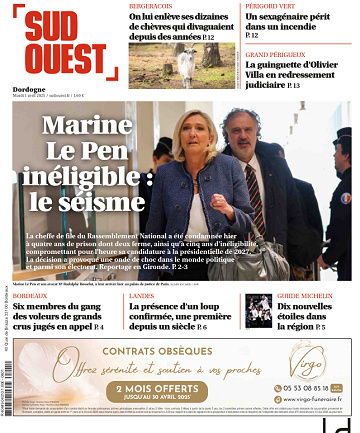 Sud Ouest (10 éditions) - 1er Avril 2025