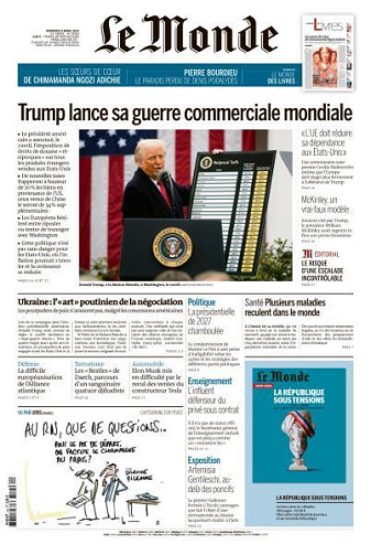 Le Monde du Vendredi 4 Avril 2025