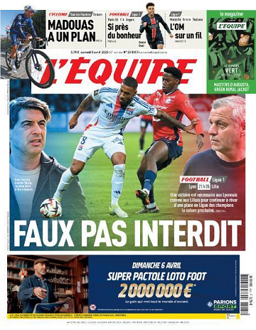 L’equipe du Samedi 5 Avril 2025