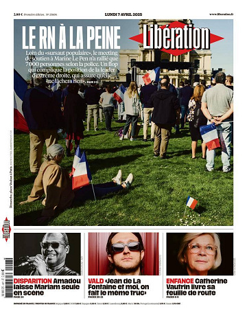 Libération du Lundi 7 Avril 2025