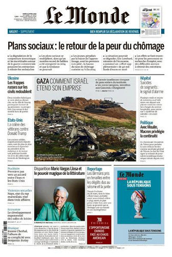 Le Monde du Mardi 15 Avril 2025