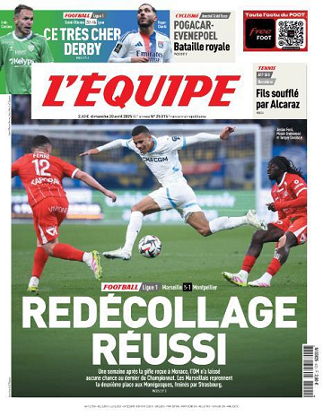 L’equipe du Dimanche 20 Avril 2025