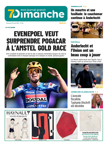 Pack Journaux Belges Du Dimanche 20 Avril 2025