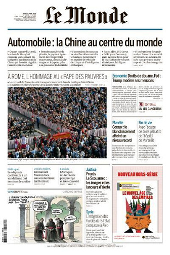 Le Monde du Jeudi 24 Avril 2025