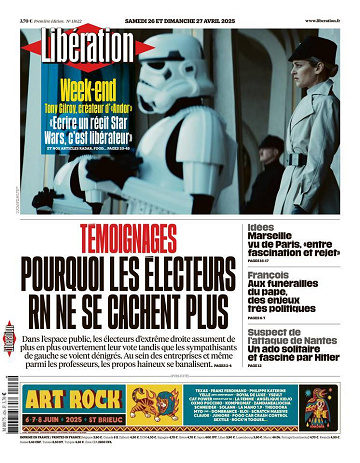 Libération du Samedi 26 et Dimanche 27 Avril 2025
